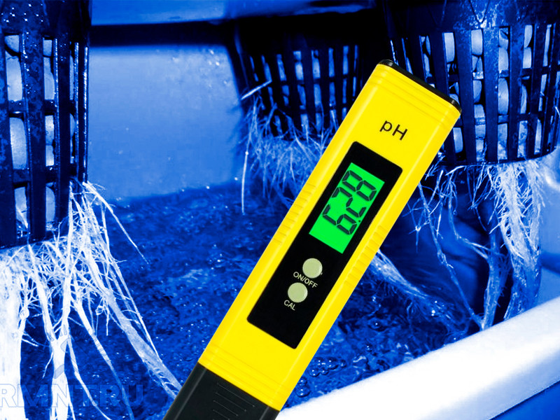 Измерение pH конопли на гидропонике pH для гидры и субстратов